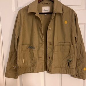 Madewell Khaki Jacket with Embroidery